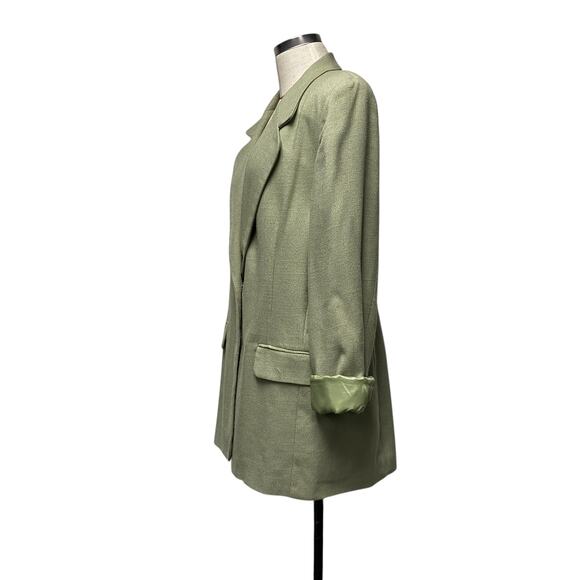 Vintage Worthington Womens Size 14T Green 2 Button Blazer - Picture 5 of 7